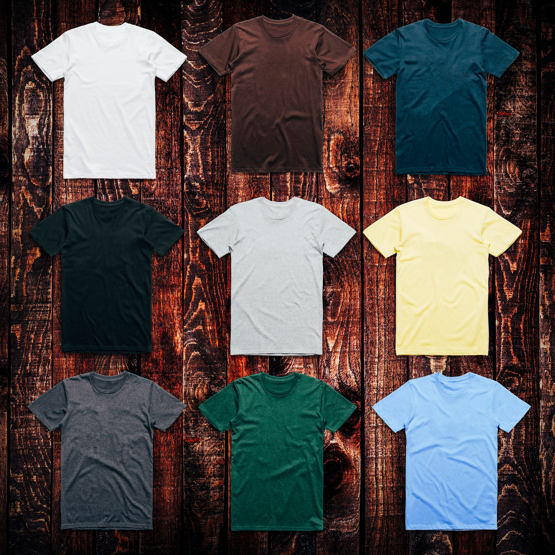 Colorful t-shirts collection