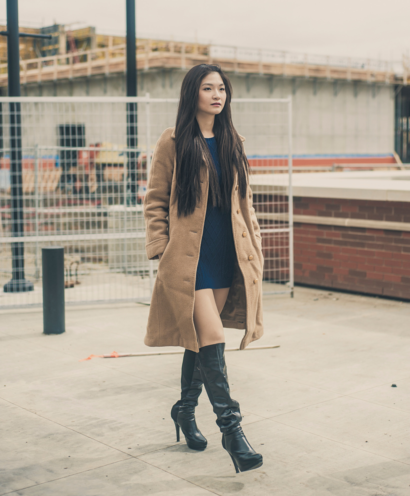 Woman Wearing Brown Coat